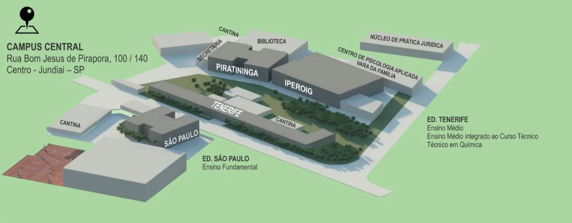 maquete 3d do campus central